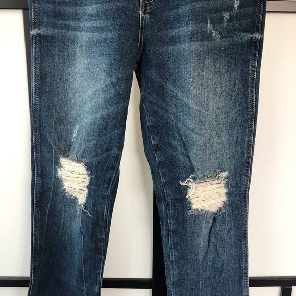 Zara Trafaluc dark wash distressed  jeans - Picture 10 of 15
